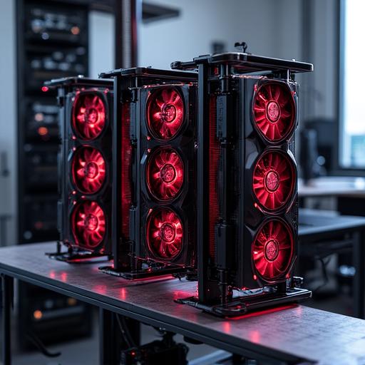 Moderne GPU mining rig setup